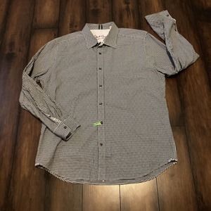 Robert Graham XL Tailored Fit Plaid Modern Americana Button Long Sleeve Shirt
